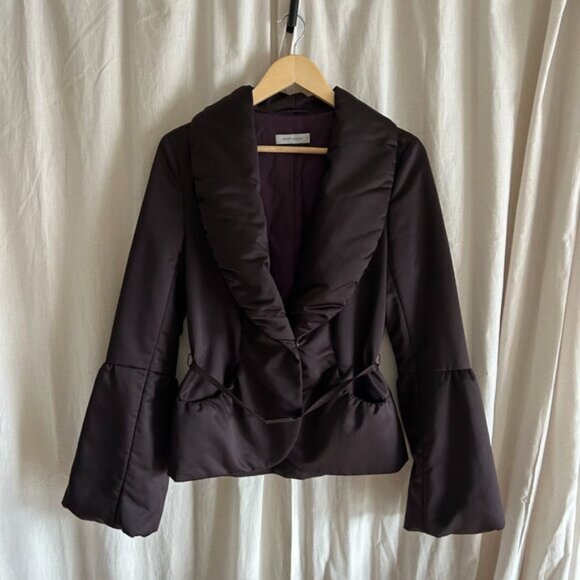 René Lezard Puff Purple Satin Blazer 38 - Picture 1 of 14